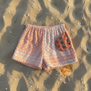 Shore Shorts Pink White Polka MisMatch Front & Back (LRG)
