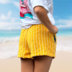 Med SS Yellow Pin Stripe