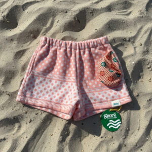 Shore Shorts Pink White Polka MisMatch Front (XS)