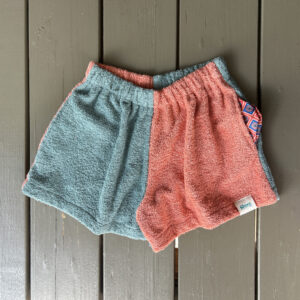 Shore Shorts Girls Block Colours Duck Egg/Guava (Sml)