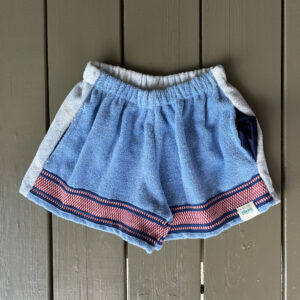 Shore Shorts Girls Blue Red White front band detail (Sml)